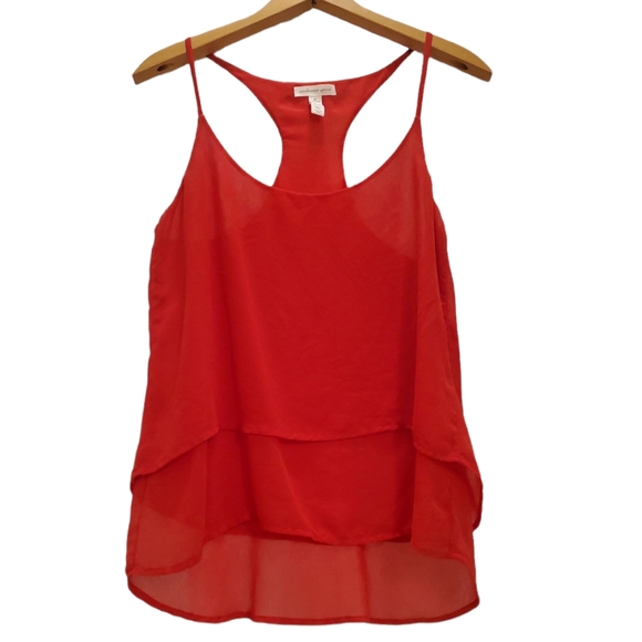 Ambiance Apparel, M, 100% Polyester, Racerback tank, Gently used, Red - Picture 1 of 4